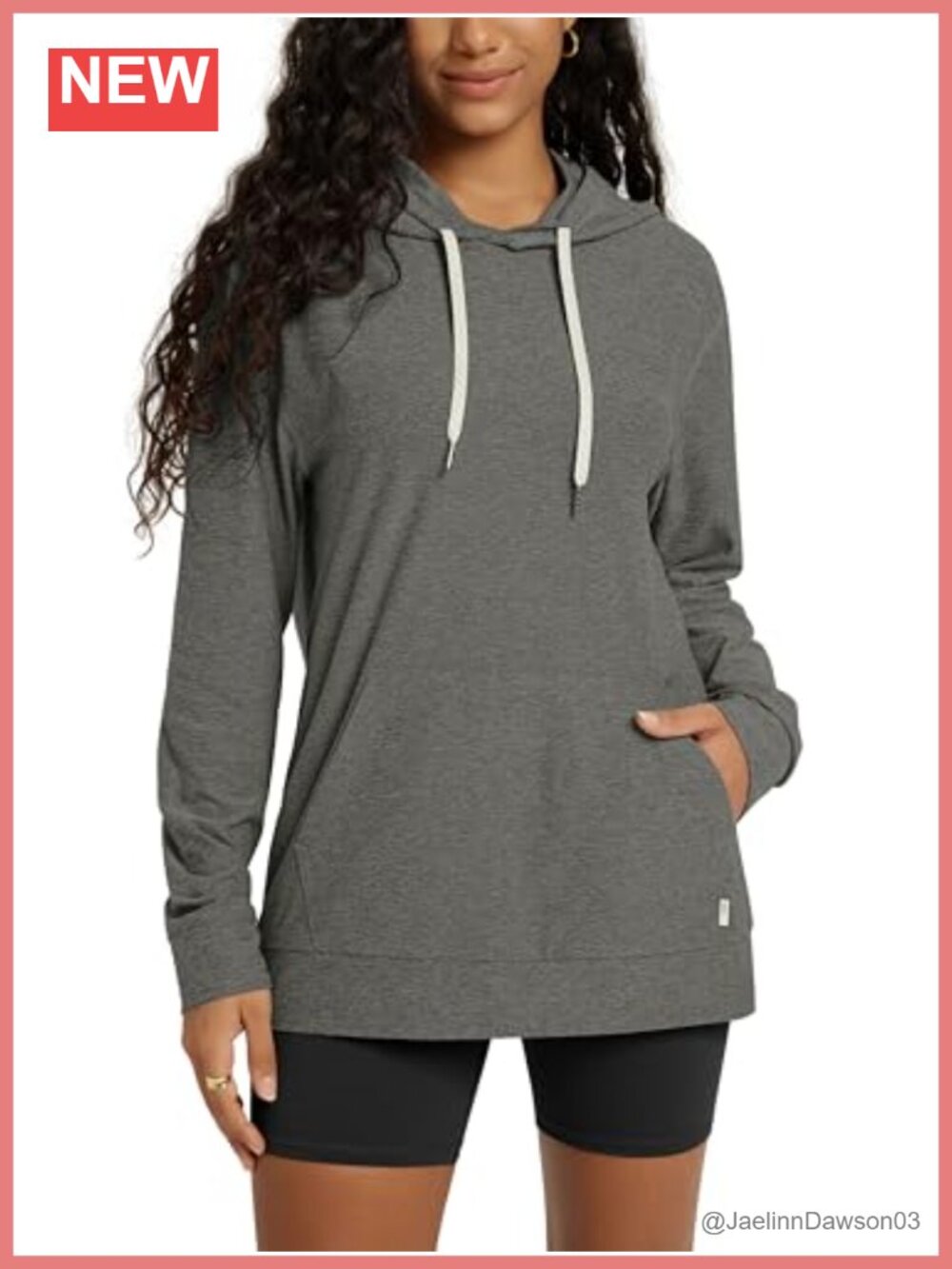 Oversized Hoodie Ultra Soft Pullover UPF 50+ Kangaroo Pocket Relaxed Fit